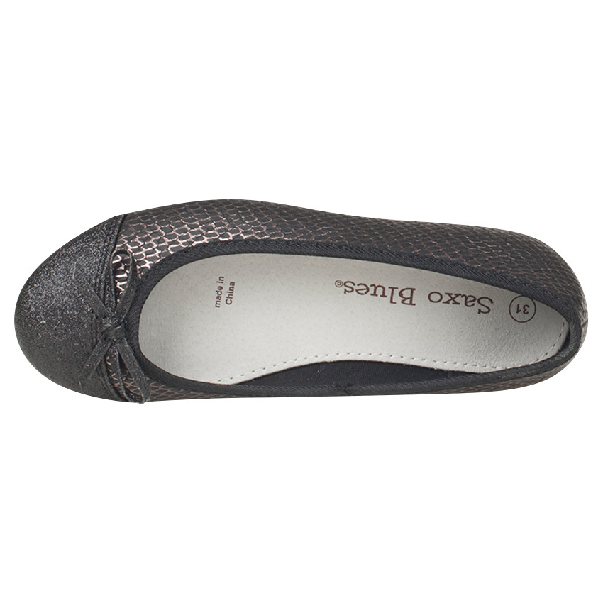 Ballerine effet croco avec nœud 
