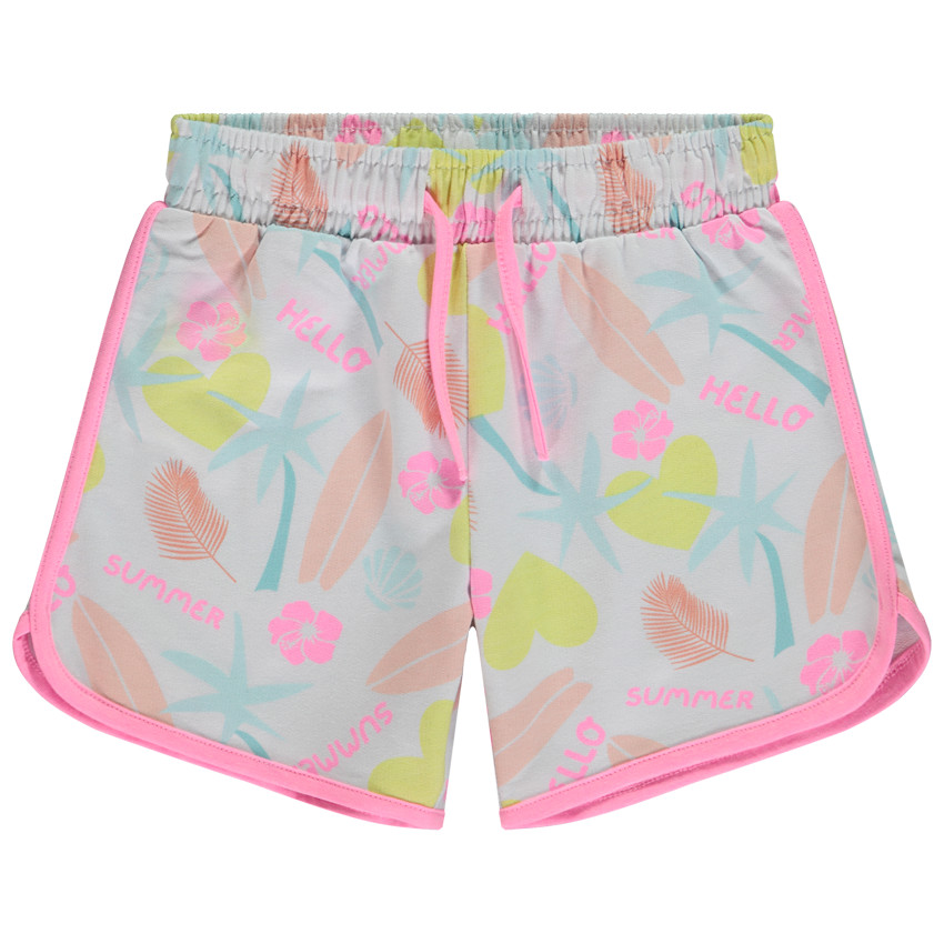 Short de sport en molleton imprimé Summer pour fille 