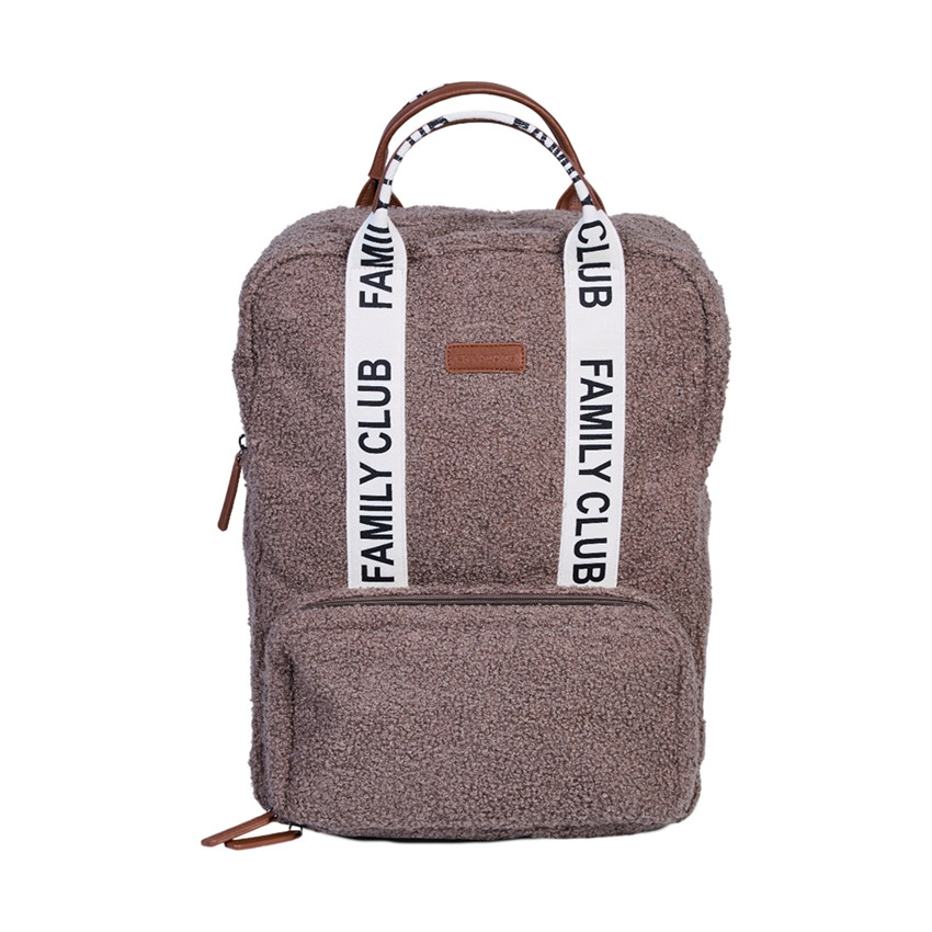 Sac à dos Family Club Signature en teddy soft brown 