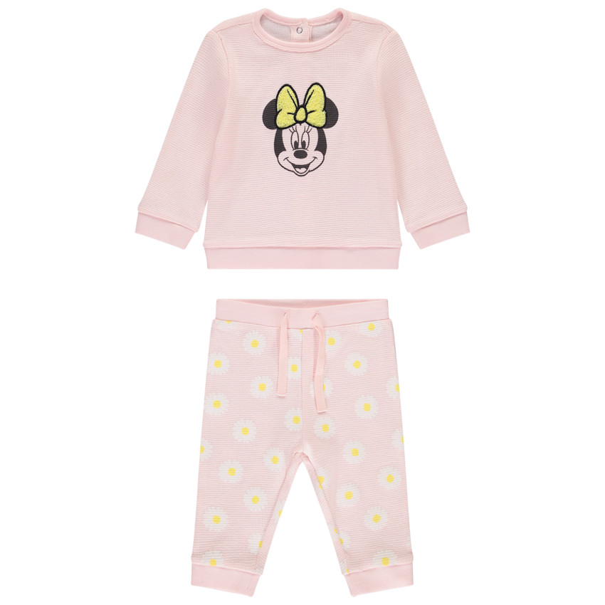 Ensemble jogging en nid d'abeille Minnie Disney pour bébé fille 