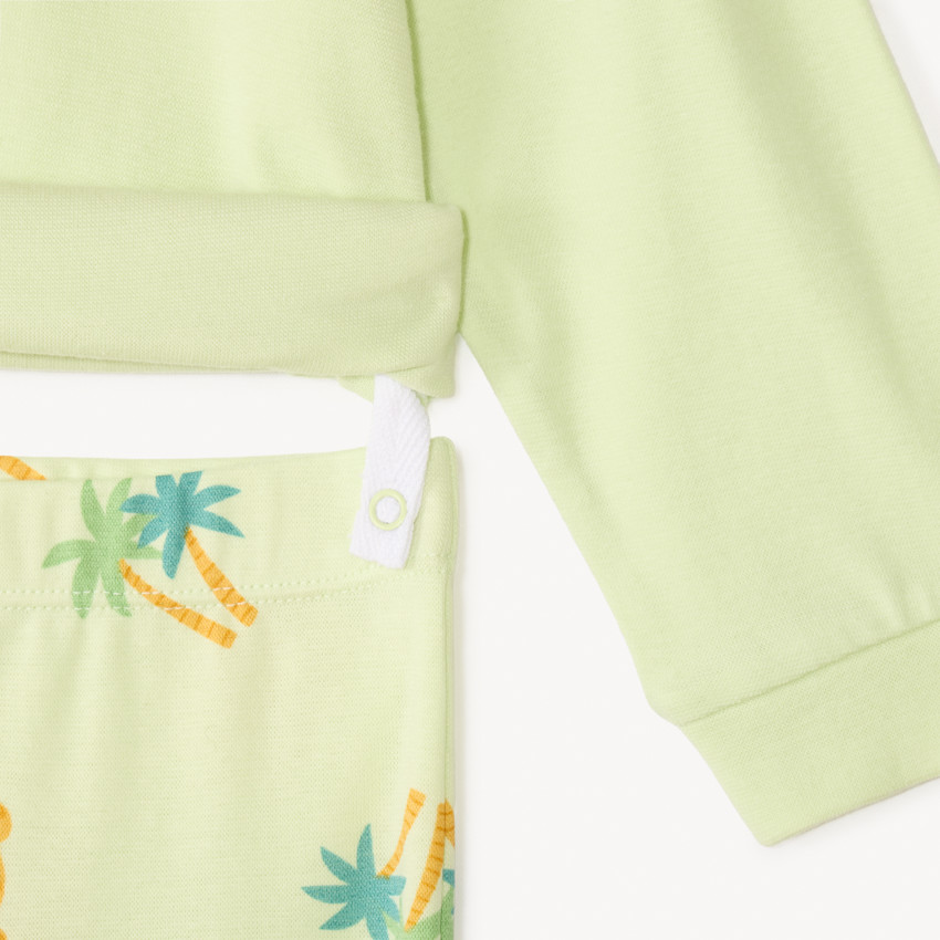Langzaam 2-delig pyjama set met dierenprint voor babyjongen 