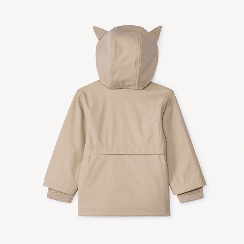 Speelse regenparka met capuchon voor babyjongen 
