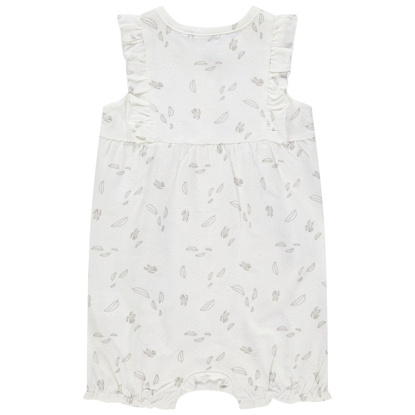 Korte katoenen jumpsuit met pluimen 