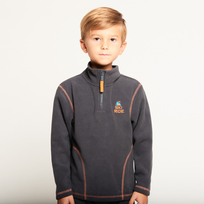 Fleece skid sweatshirt met rits jongens 
