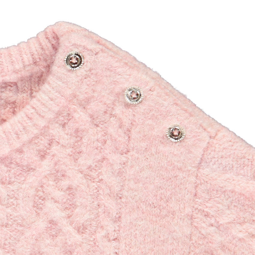 Trui met lange mouwen en torsade-effect voor meisjes 