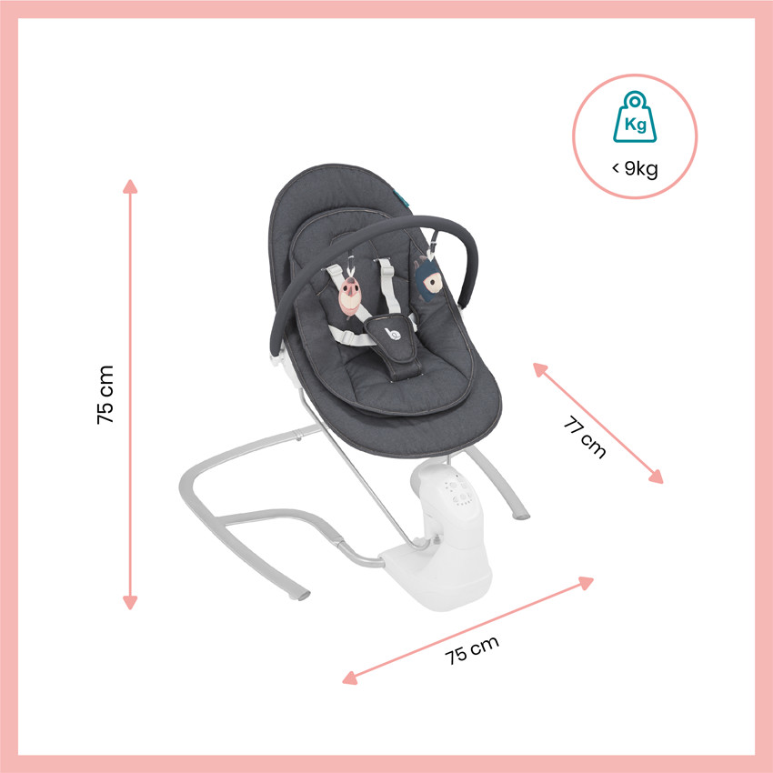 Swoon Touch schommelstoel met adapter en afstandsbediening 