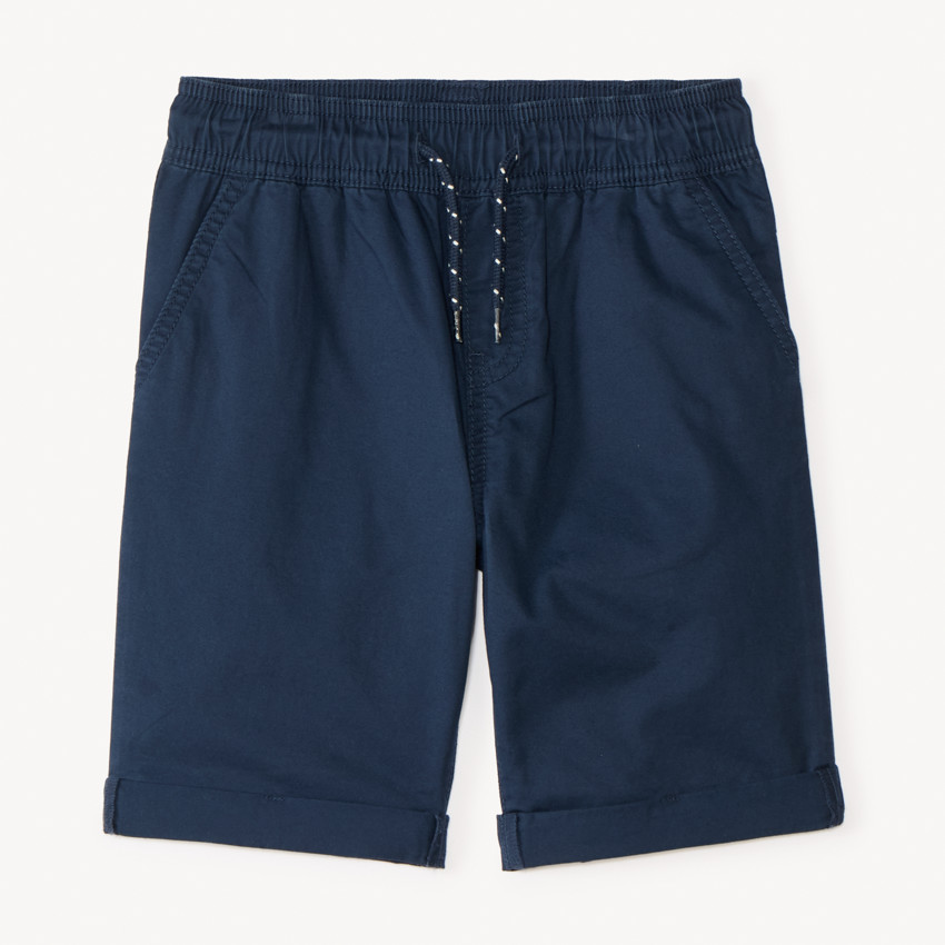 Bermuda uni in popeline voor jongens 