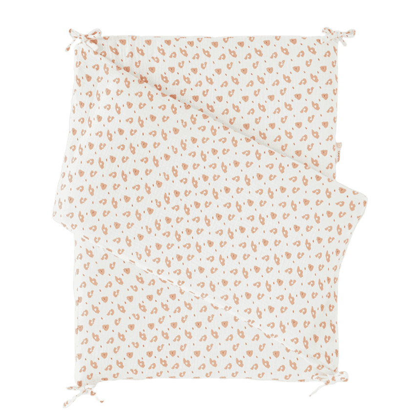 Tour de lit en mousseline imprimé léopard - Babou & Kendi 