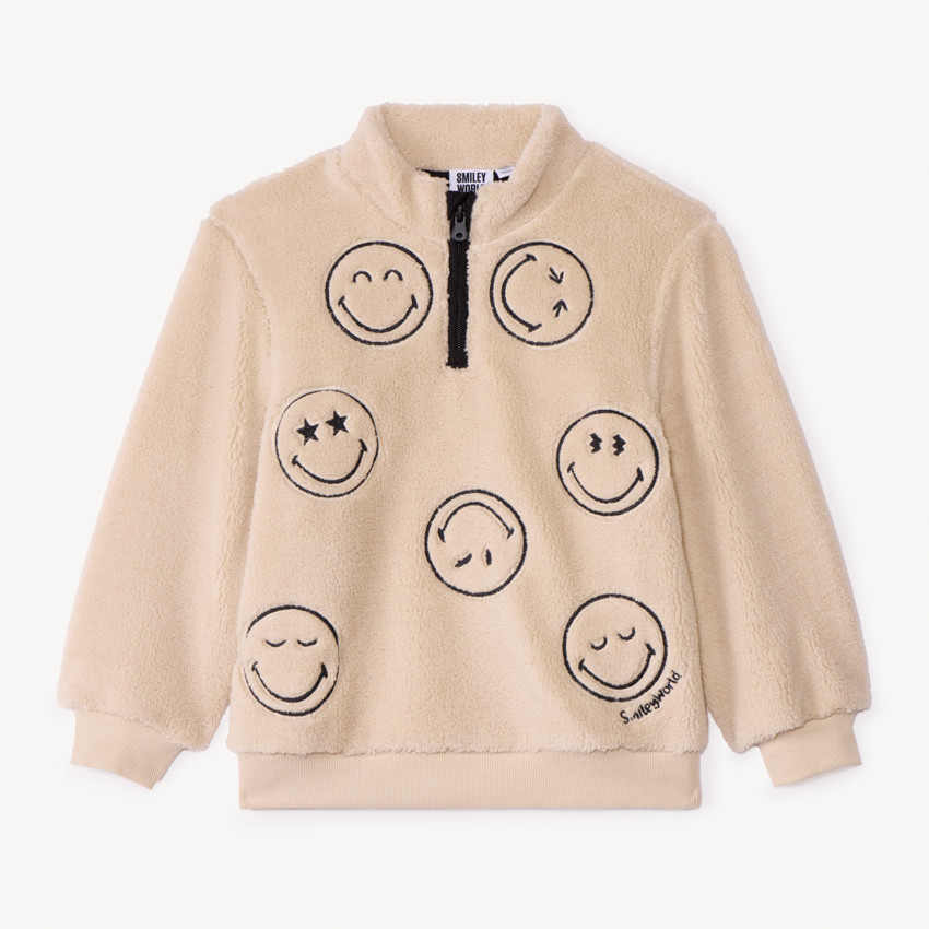 Sweat camionneur in sherpa SmileyWorld voor jongens 