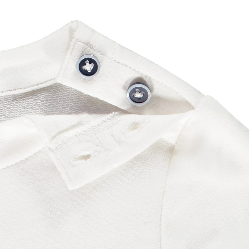 Marinière met walvis patch voor baby jongen 