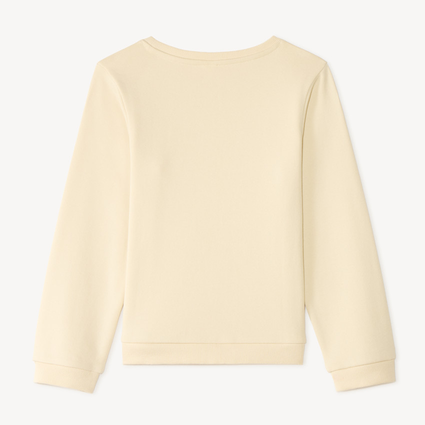 Sweat en molleton imprimé fantaisie pailleté fille 