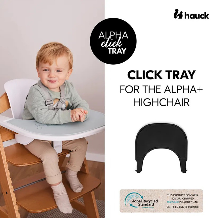 Eetblad hoge stoel Alpha Click Tray Black 