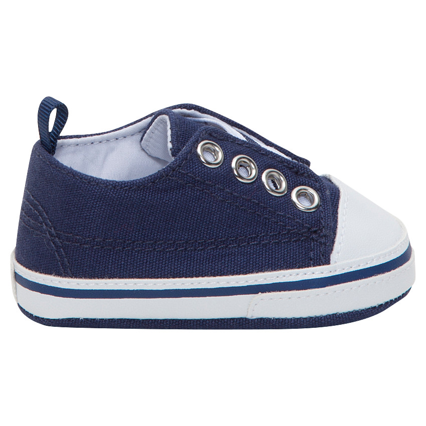 Lage sneakers uit elastisch linnen 