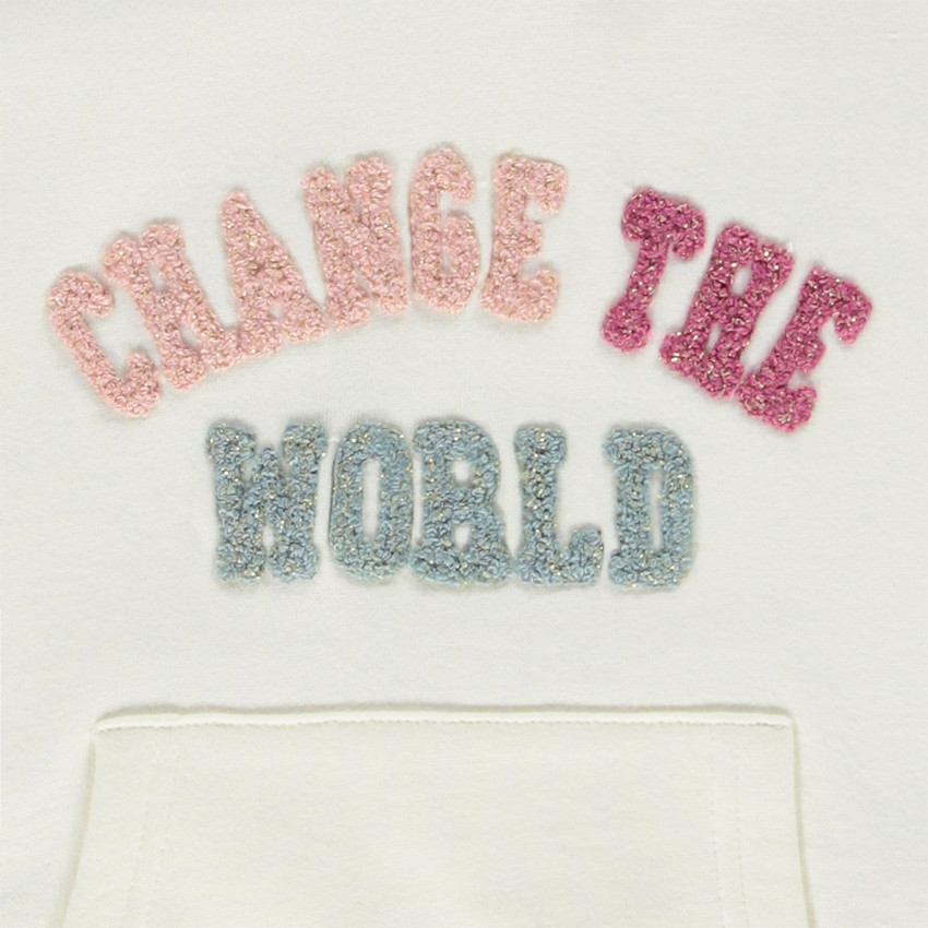 Sweat à capuche effet colorblock en molleton pour fille 