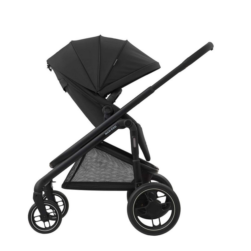 Poussette Plaza+ avec nacelle - Essential Black/Black leather 