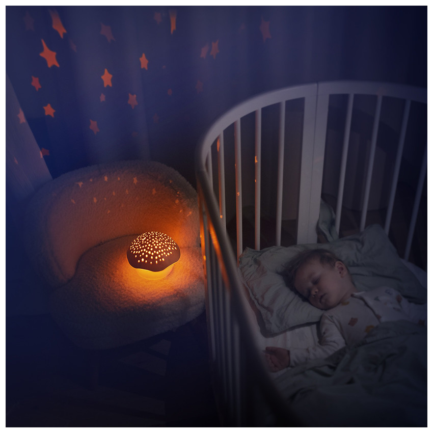 Nachtlamp projector sterrenhemel & muzikaal Paddenstoel Groen 