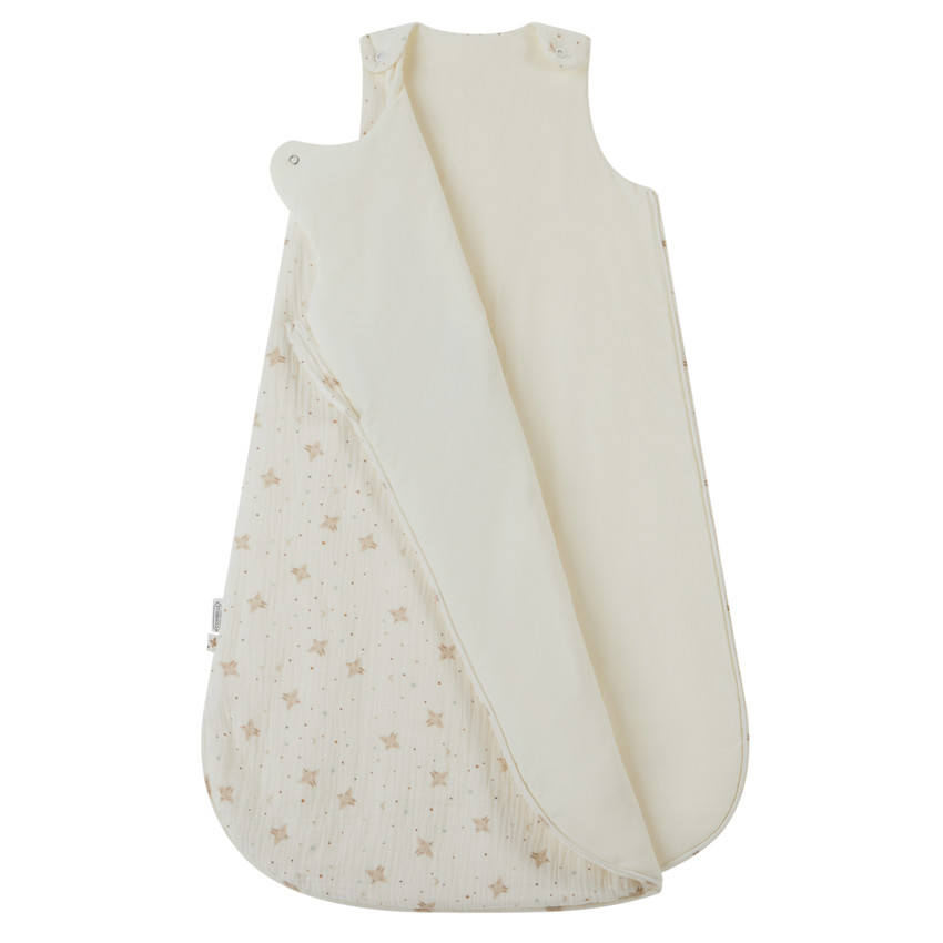 Slaapzak bedrukt in dubbele gaas TOG 2 Douce Hirondelle écru 