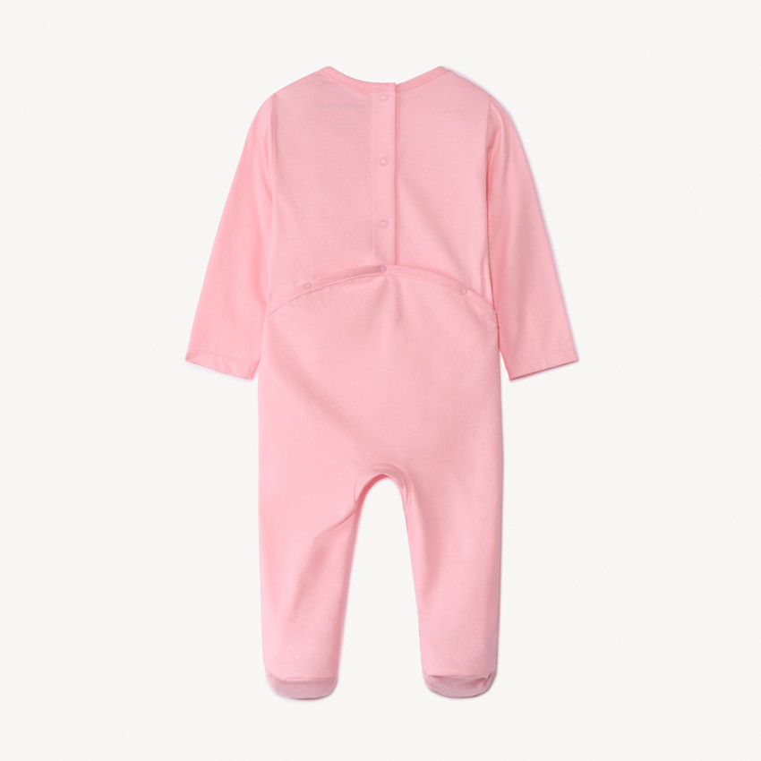 Pyjama in jersey met print voor meisjes, met lange mouwen en gesloten voetjes 