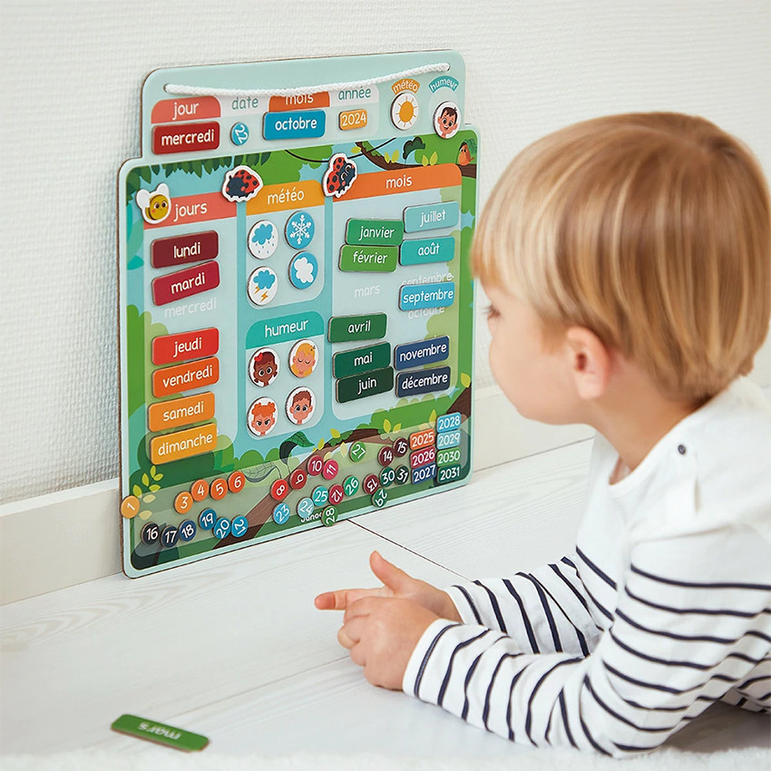 Calendrier magnétique FR + 71 magnets 