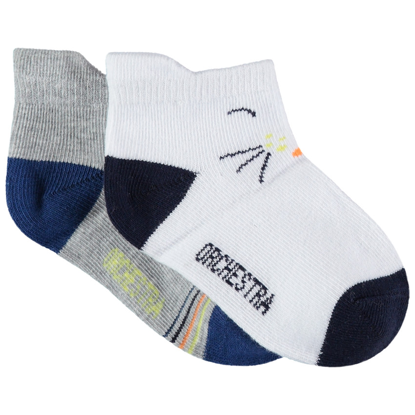 Lot de 2 paires de chaussettes courtes à motifs jacquard 