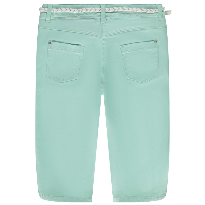 Korte broek uni met gevlochten riem voor meisjes 