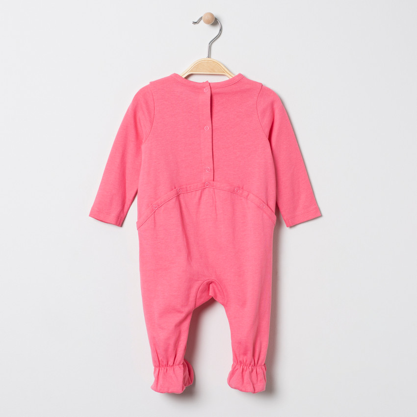 Roze onesie van jersey met hartjesprint voor babymeisjes 