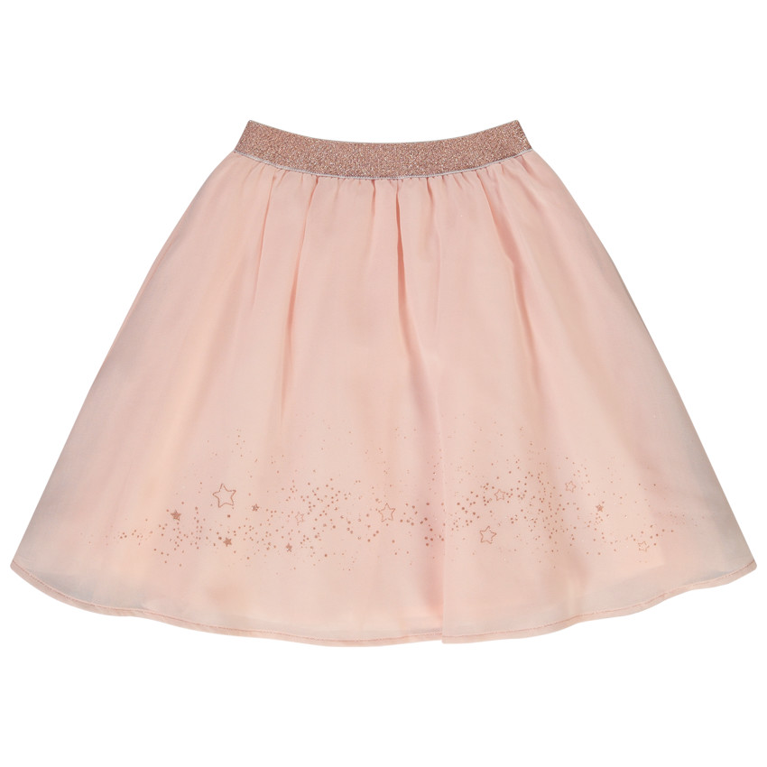 Jupe patineuse en crêpe avec étoiles pailletées pour fille 
