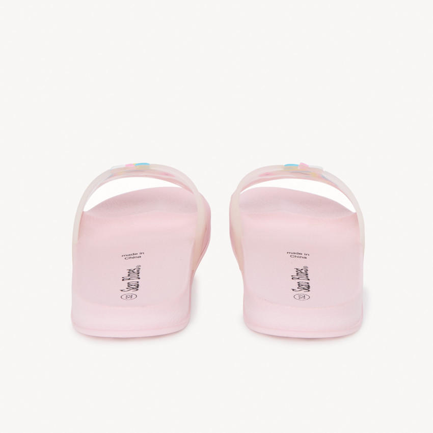 Claquette unicorn in relief voor meisjes - met bandje volgens maat 