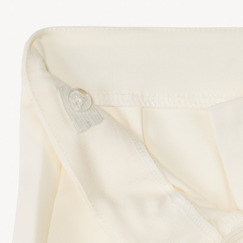 Pantalon large à pinces uni pour fille 