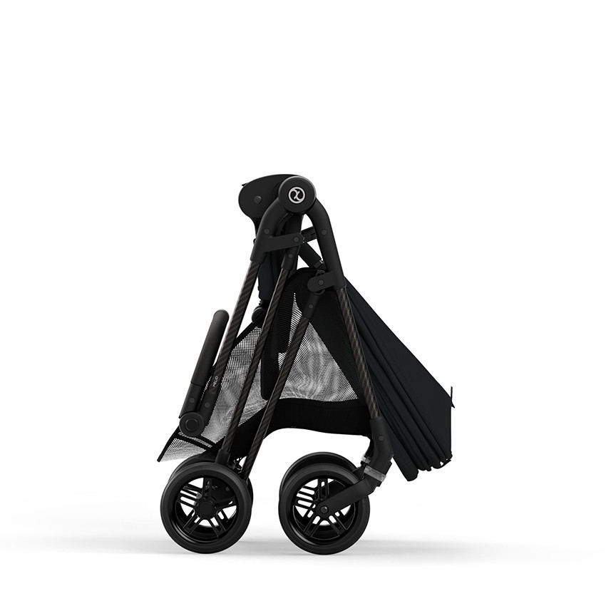 Poussette compacte ultralégère Melio 4 carbon/magic black 