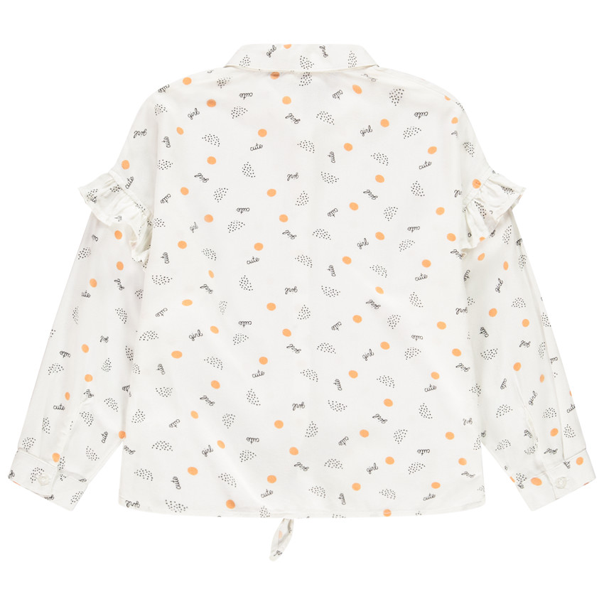 Chemise manches longues imprimée à nouer pour enfant fille 