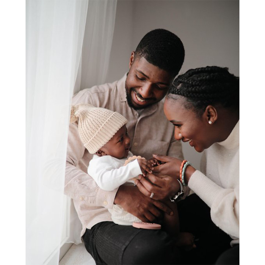 Anneau de dentition bracelets Fleurs Noir/Naturel/Caramel 3pcs  