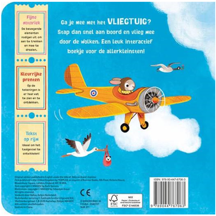 Livre d'éveil NL - Ga je mee? Met het vliegtuig vanaf 1jaar 