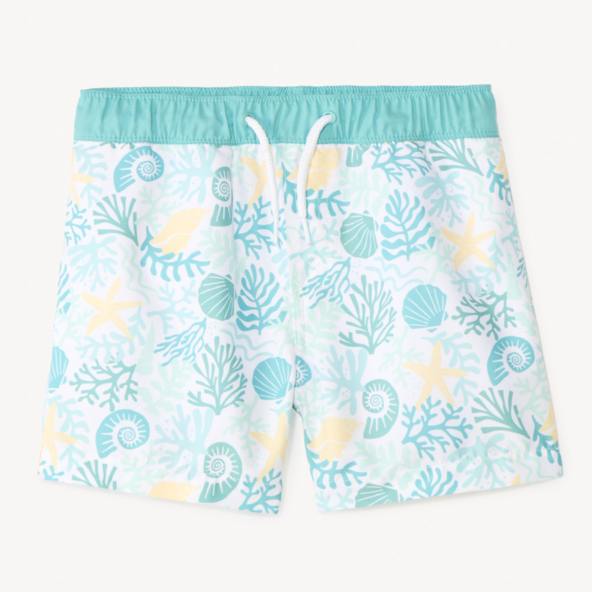 Zwemshort met schelpenmotief jongens 