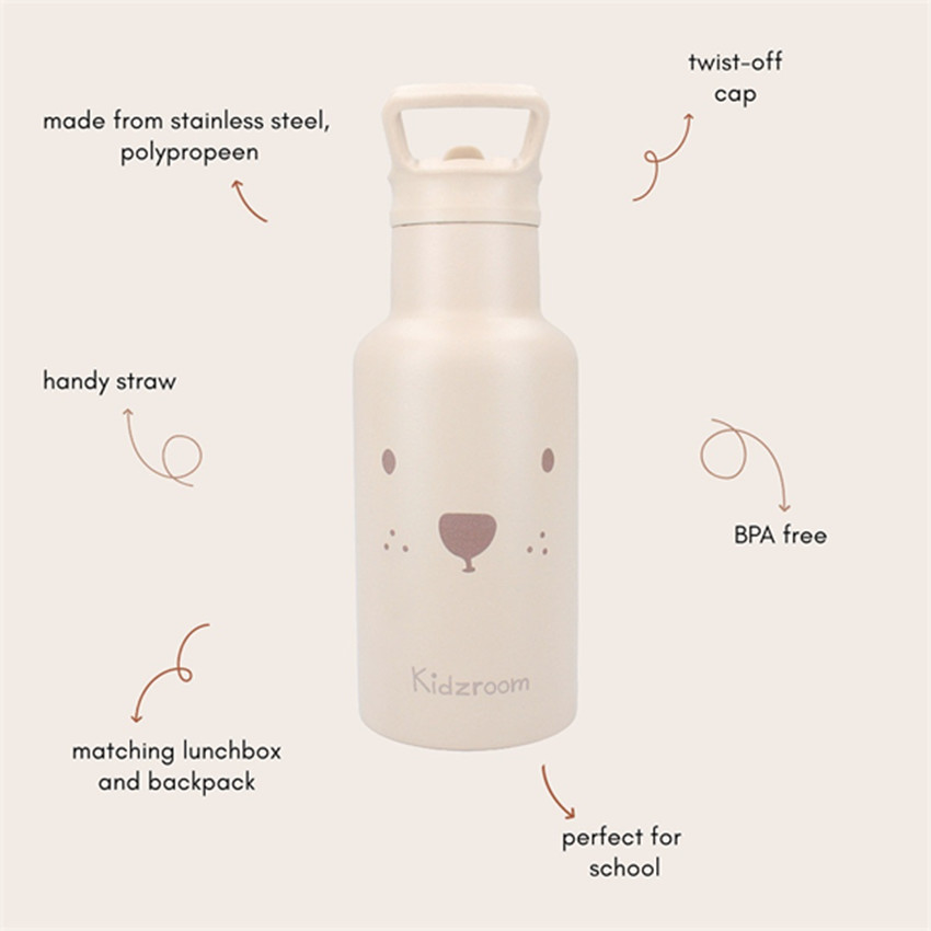 Gourde isotherme 350ml Ours Sable 