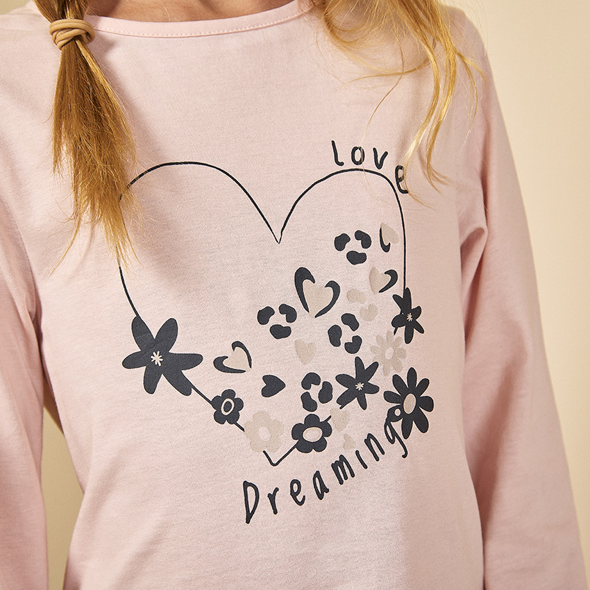 Set van 2-delige pyjama met lange mouwen en fantasie voor meisjes 