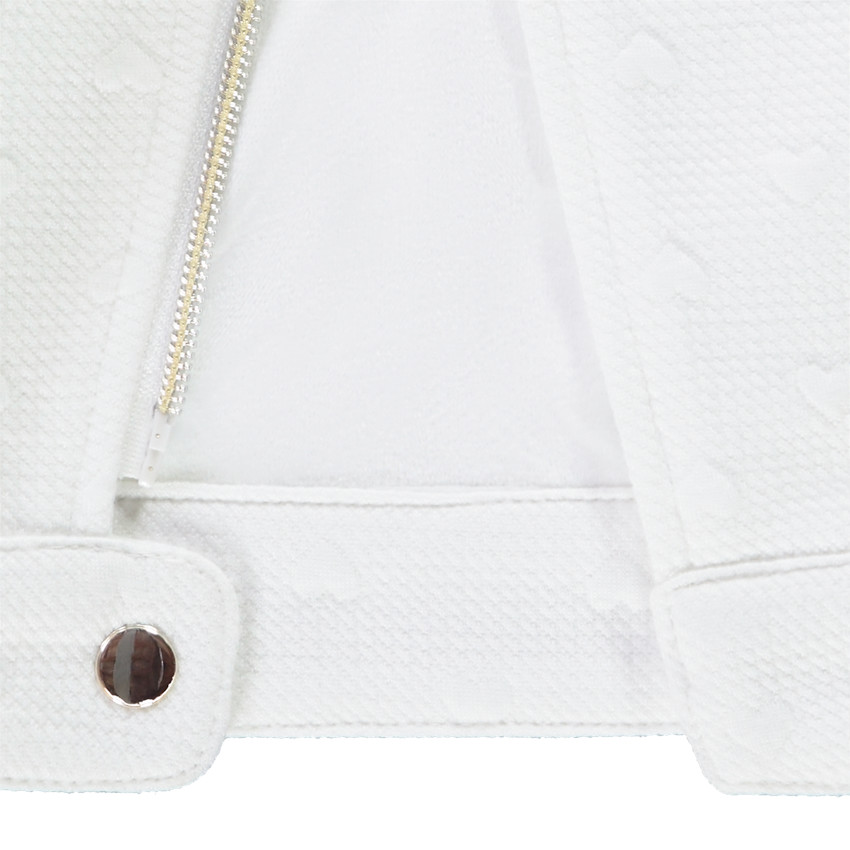 Perfecto en molleton imprimé coeurs en jacquard pour bébé fille 