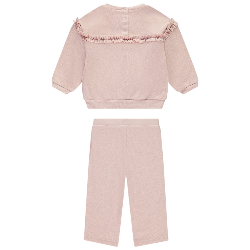 Ensemble sweatshirt fantasie jogging eenvoudig in gaas rib voor meisjes 