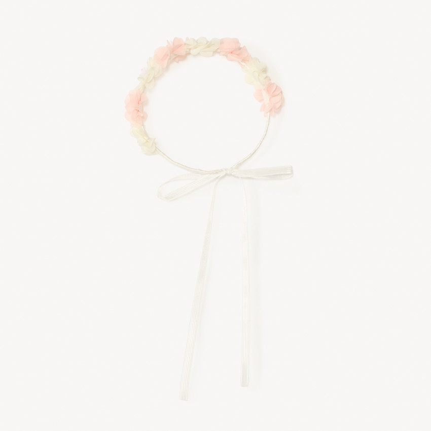 Serre-tête floral esprit couronne de fleurs pour fille 