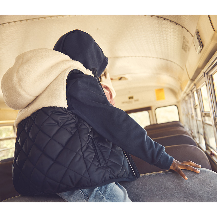 Doudoune sans manches en sherpa pour garçon 