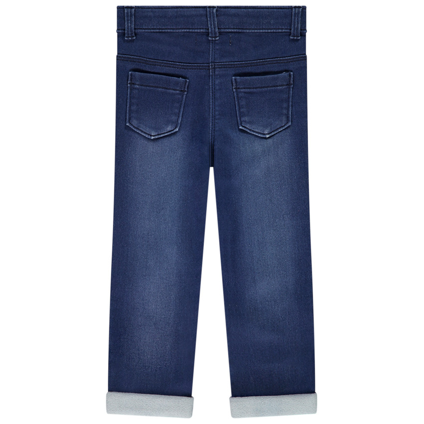Slim jeans met geborduurde harten voor baby meisje 