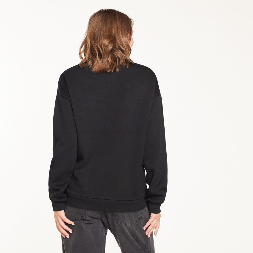 Sweat met zachte voering voor zwangerschap en borstvoeding met stijlvolle details 