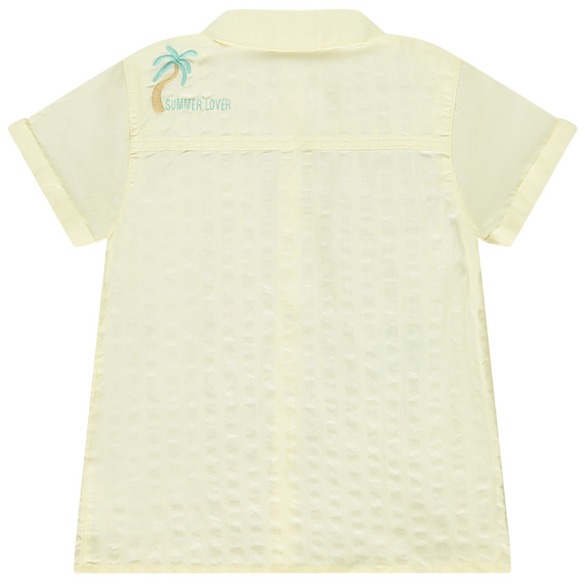 Korte mouwen chemise met 3D borduren voor babyjongens 