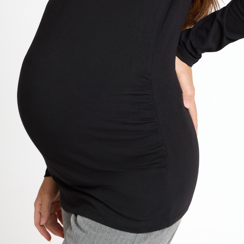 T-shirt manches longues de grossesse uni 