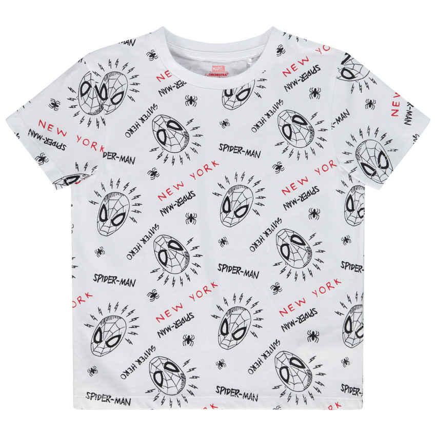 T-shirt manches courtes imprimé Spider-Man Marvel pour garçon 
