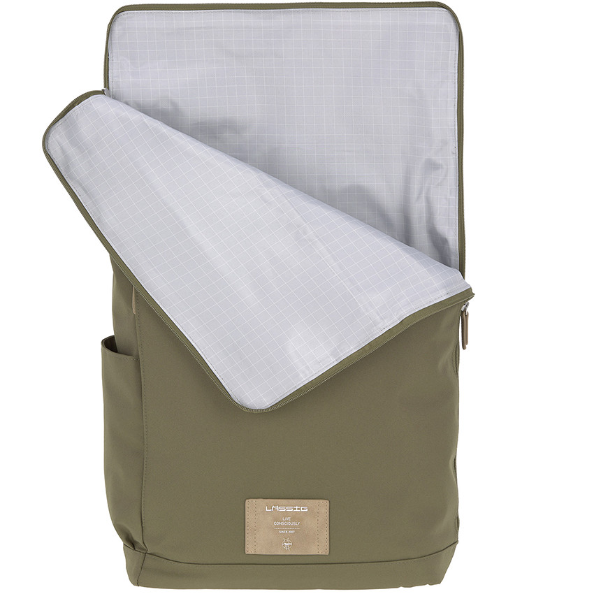 Sac à dos à langer Rolltop Green Label - Olive  