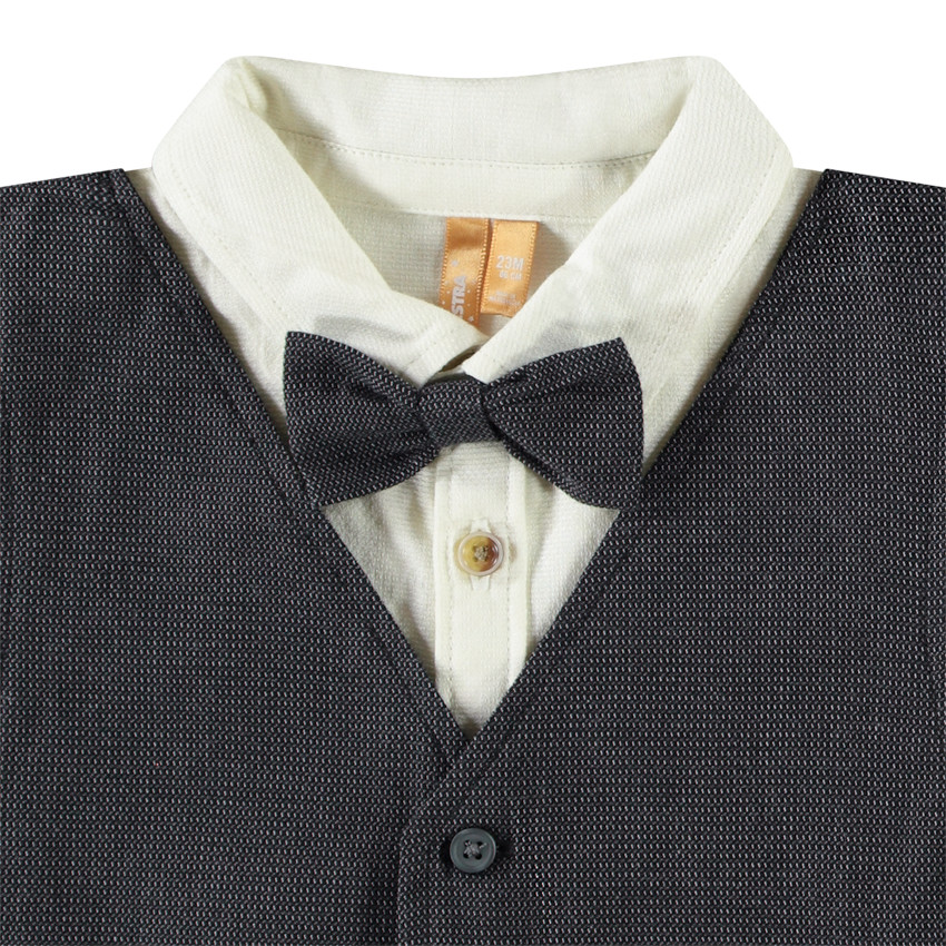 Set van broek en hemd met vlinderdas voor babyjongens 