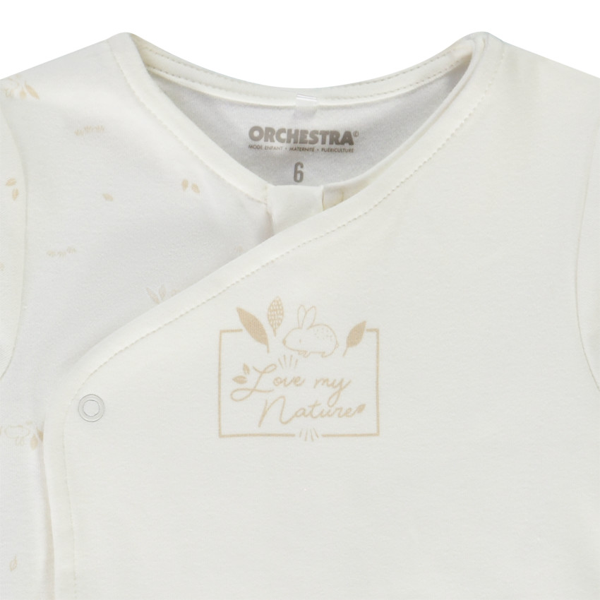 Pyjama van katoen met bladerenprint voor baby 