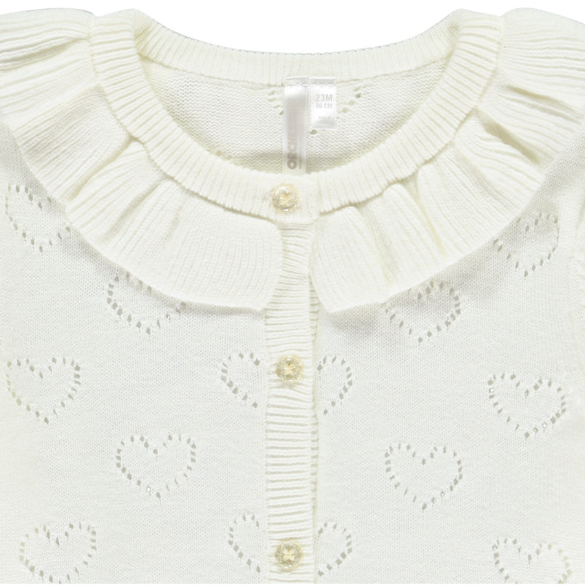 Gilet manches longues en tricot fantaisie pour bébé fille  