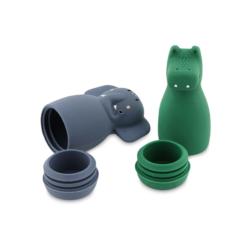 Set 2 pièces jouets de bain aspergeur Mr crocodile et Mme éléphant 